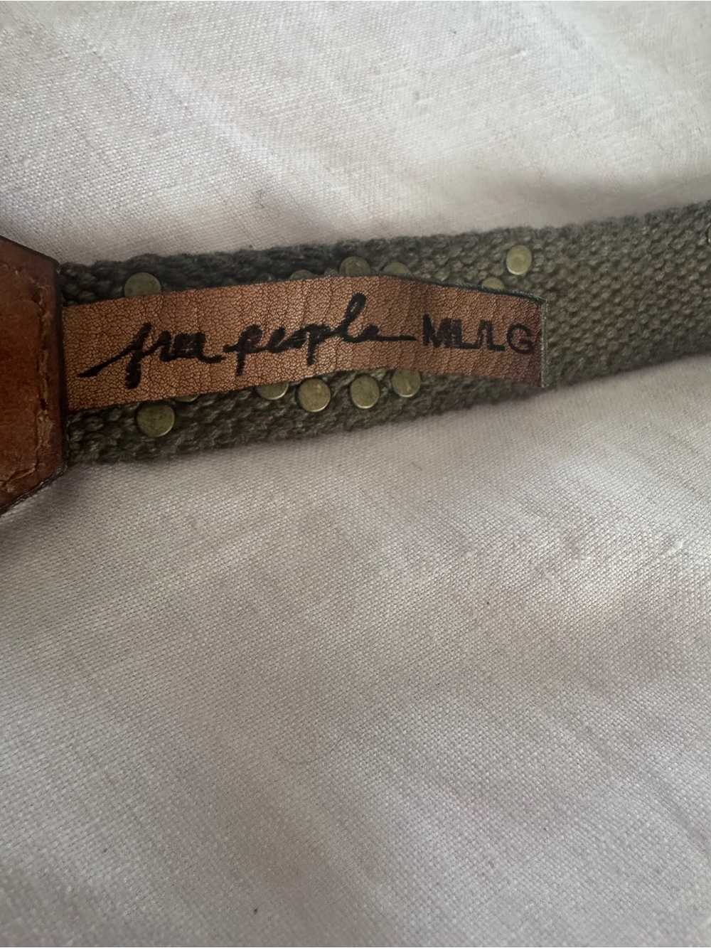 Free People Olive Green Studded Suspenders - Picture 4 of 5